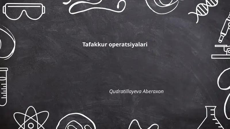 Tafakkur operatsiyalari