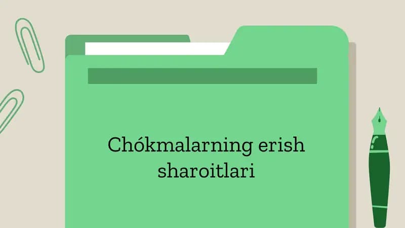 Chókmalarningerishsharoitlari