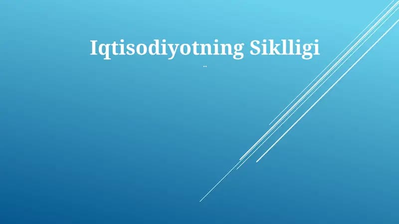 Iqtisodiyotning Siklligi