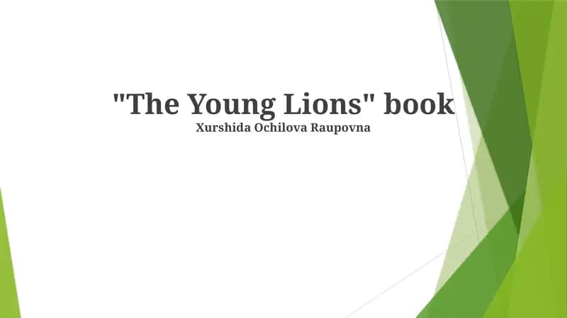 "The Young Lions" book