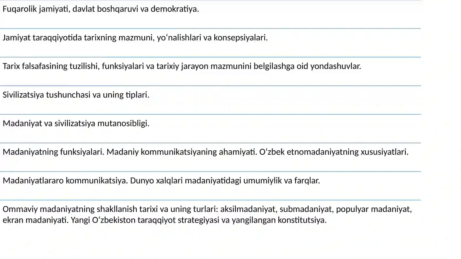 TARIX FALSAFASI, SIVILIZATSIYA VA MADANIYAT 2