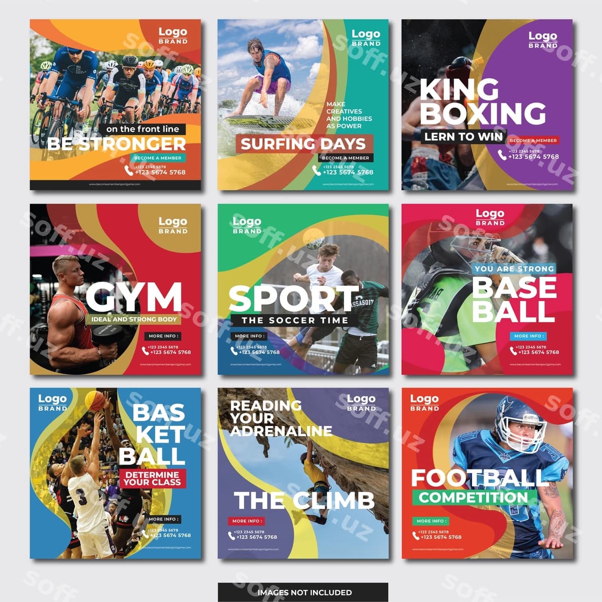 Sport ijtimoiy media instagram shablon | Sport social media instagram template