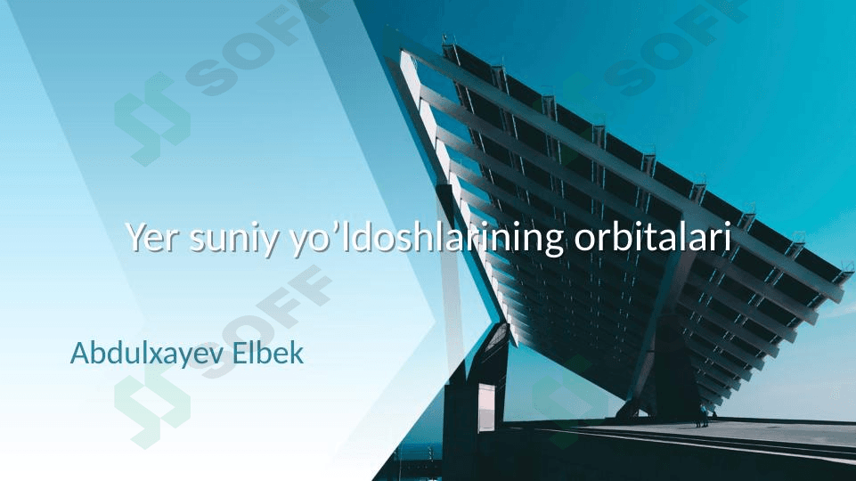 Yer suniy yo'ldoshlarining orbitali