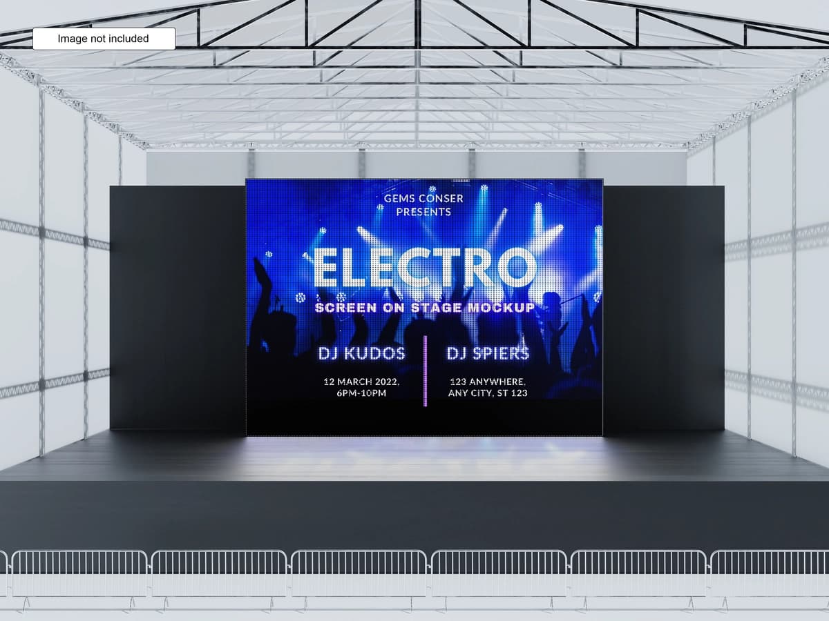 Sahna led ekran maketi | Stage led screen mockup
