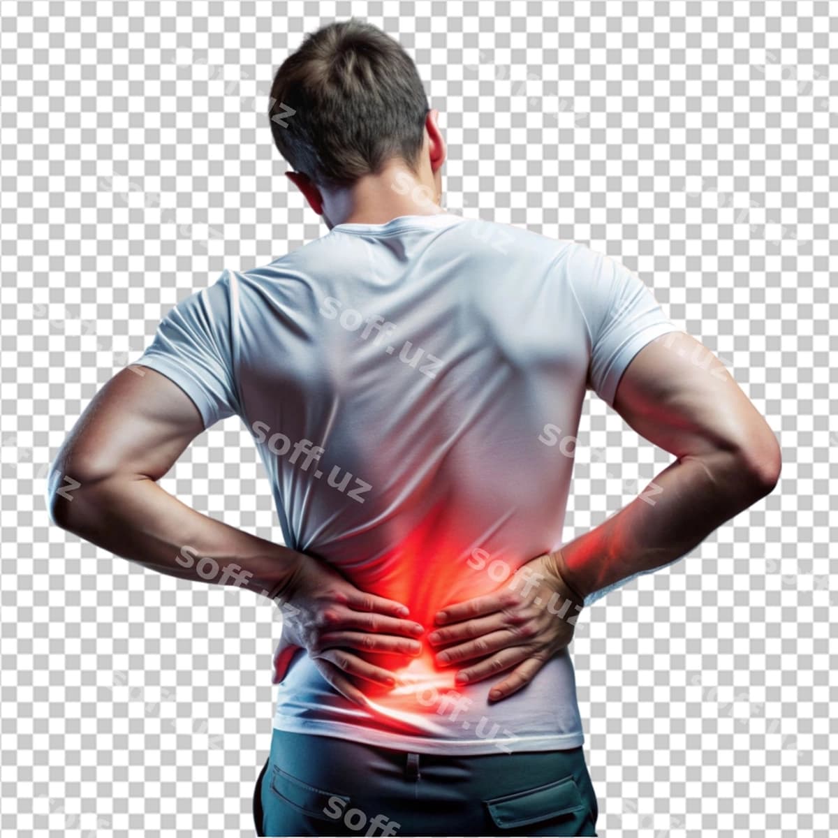 Azobli orqa ogʻriq pelsep asosiy holati | Suffering back pain transplant background