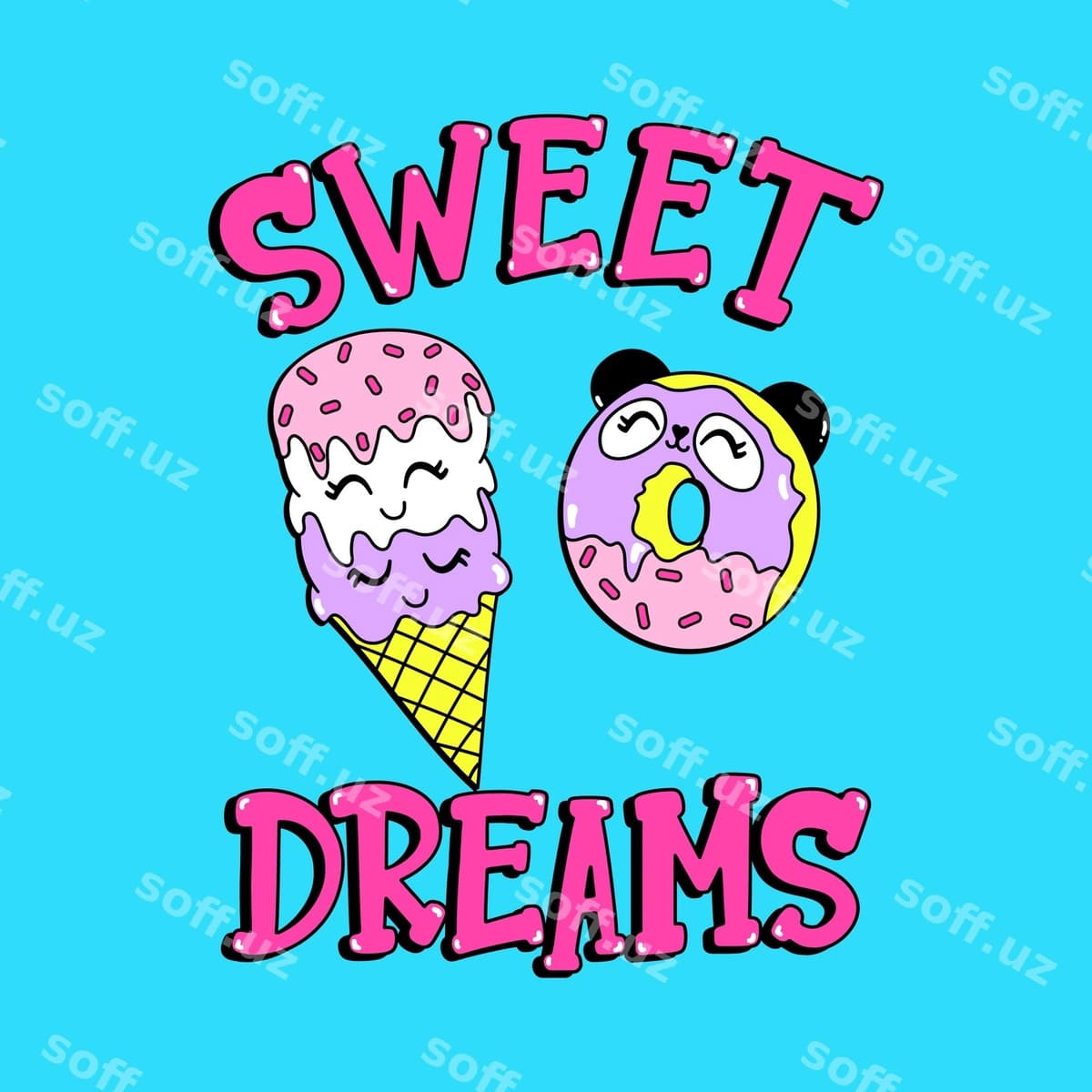 Shirin orollar panda donut muzqaymoq bilan | Sweet dreams with panda donut ice cream