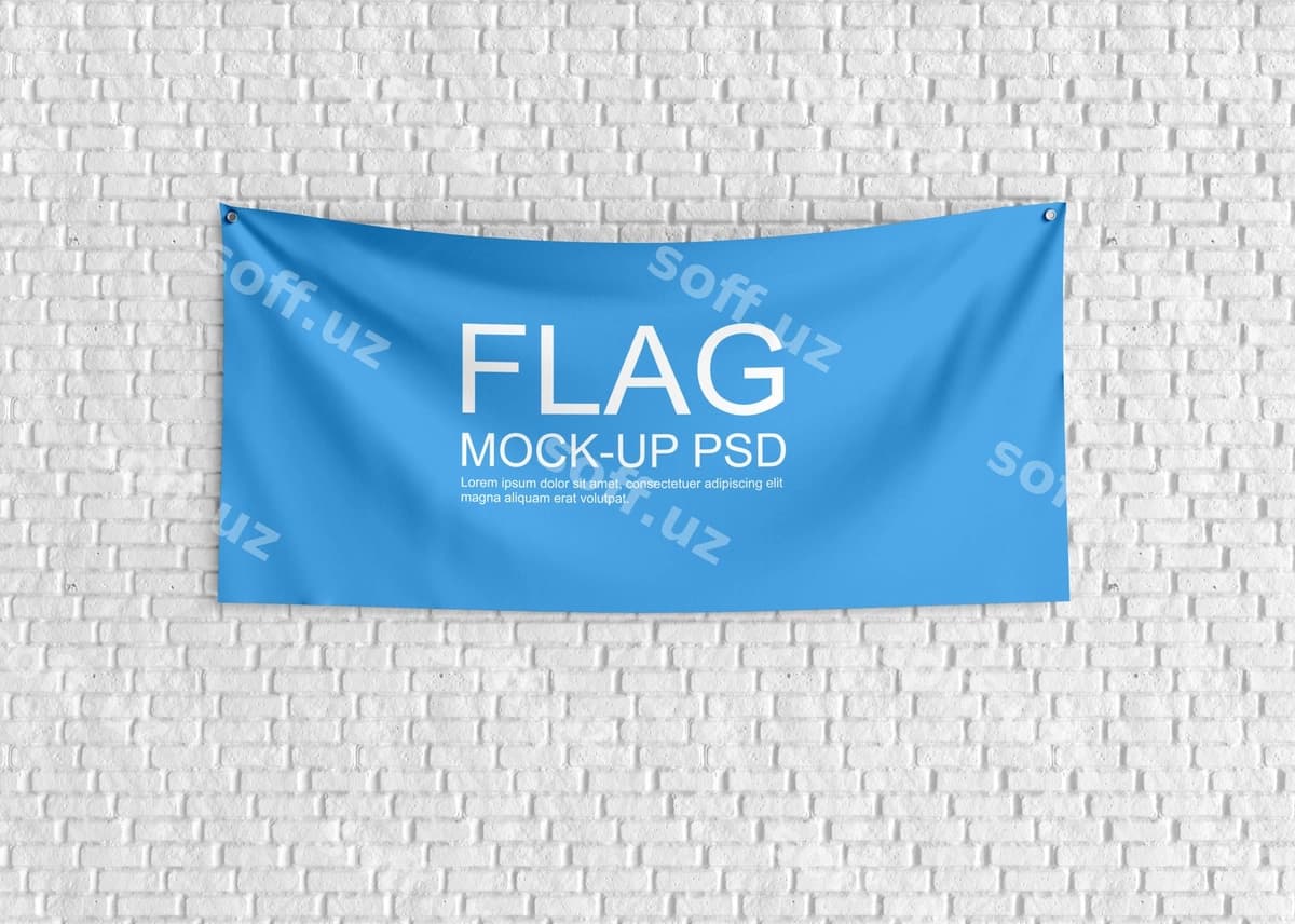 Mato banner namunasi | Textile banner mockup