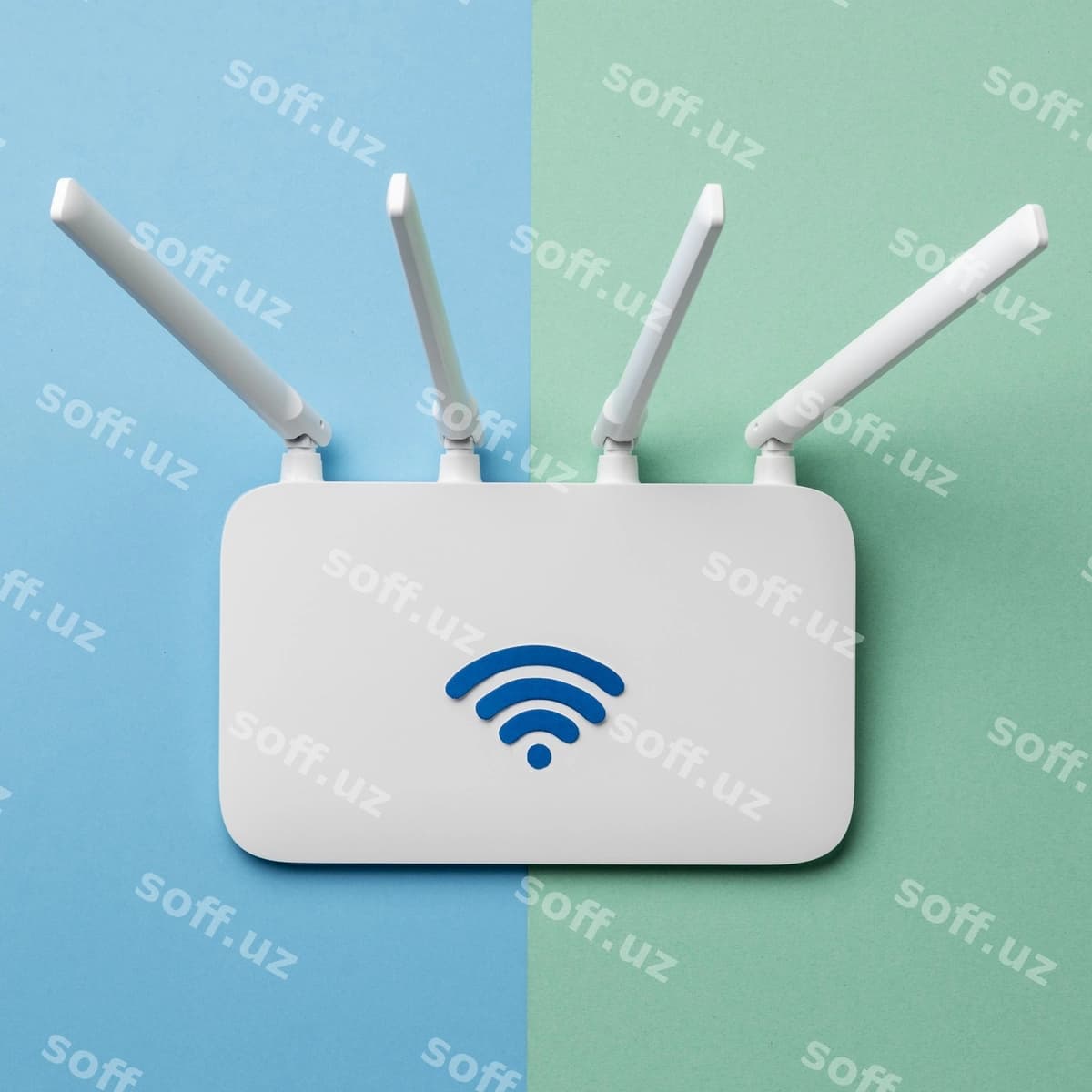 Yuqori ko'rinish Wi-Fi marshrutizator | Top view wi fi router