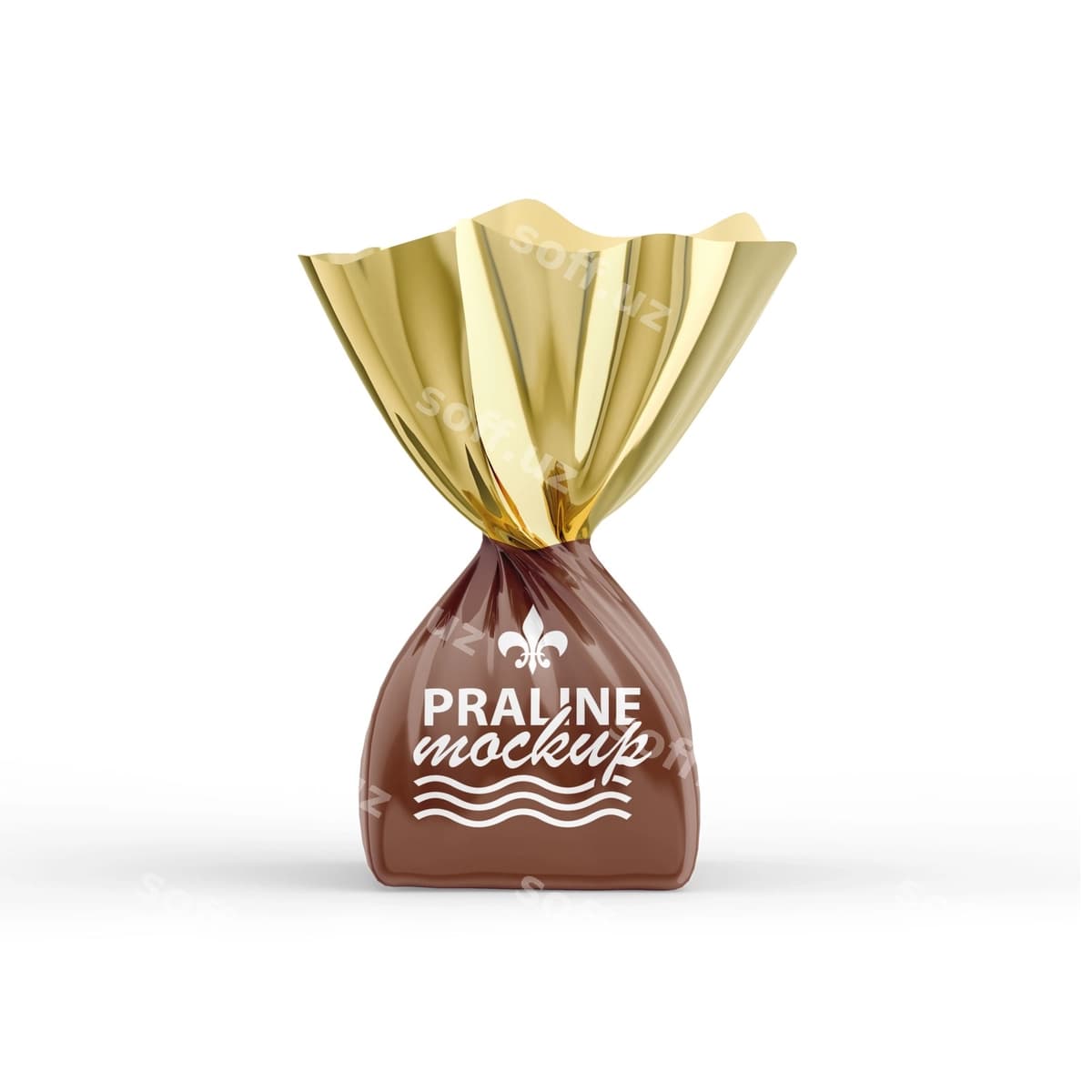 Aylantirish orama shokolad modeli | Twist wrap chocolate mockup