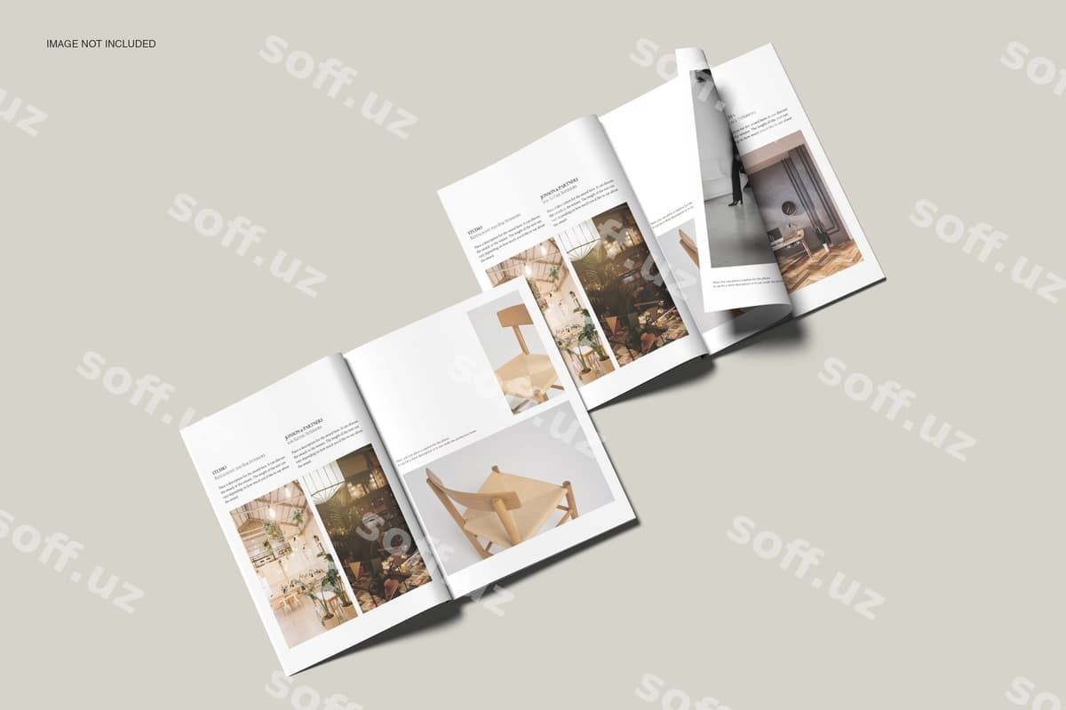 US Letter magazin namunasi | Us letter magazine mockup