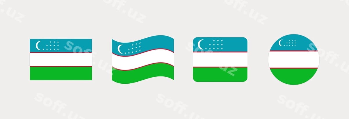 O'zbekiston bayroqlari to'plami | Uzbekistan flags collection