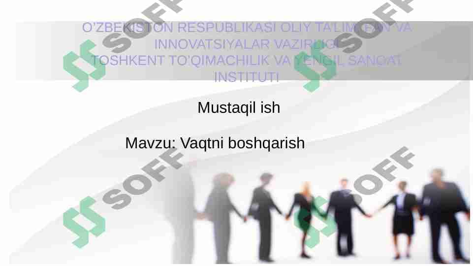 Vaqtni boshqarish
