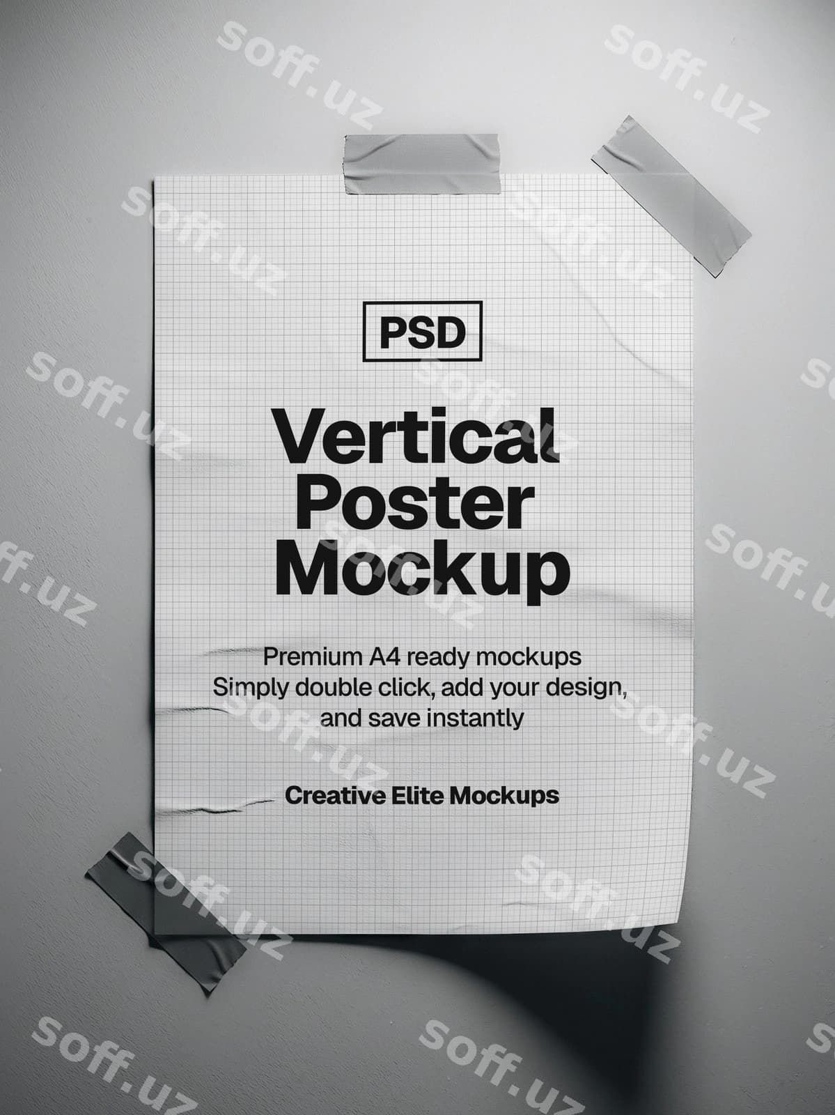 Vertikal poster namunasi | Vertical poster mockup