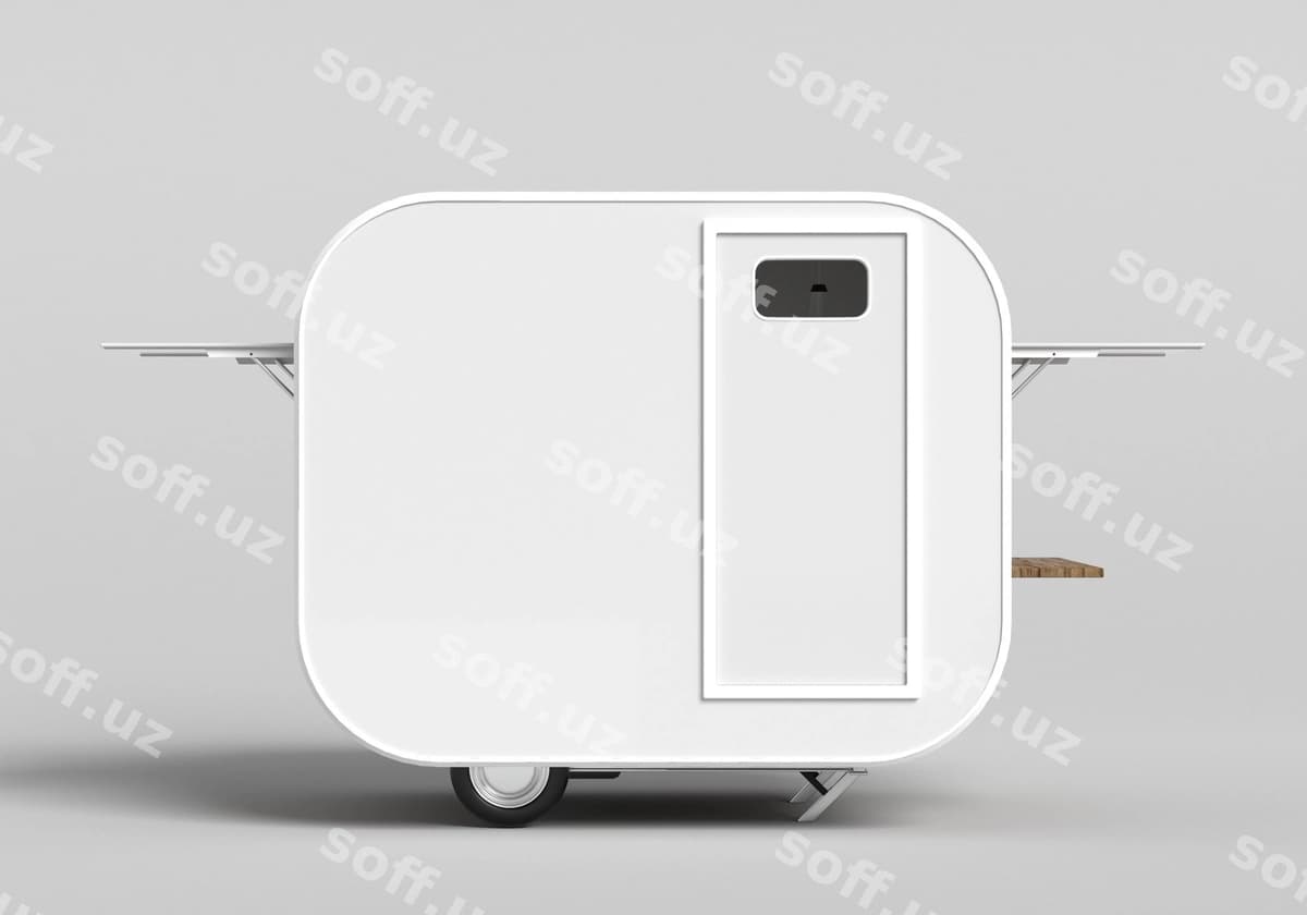 Ko'rish ovqat savari model dizayni g'ildiraklar bilan | View food cart mock up design with wheels