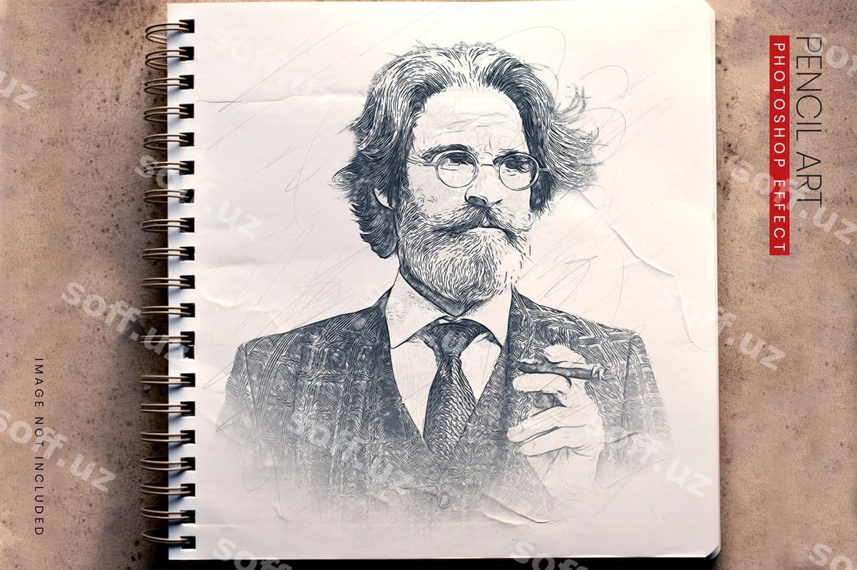 Vintaj qalam chizmasi foto effekti | Vintage pencil sketch photo effect