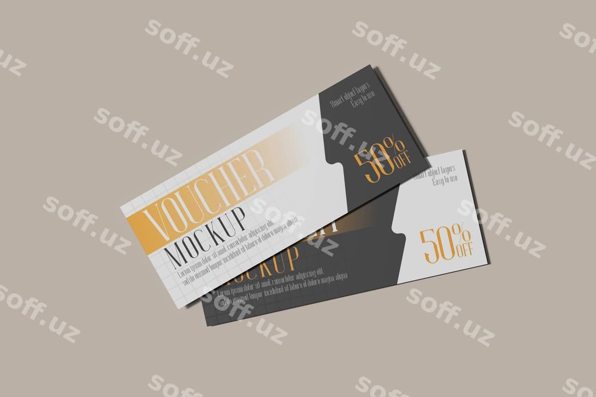 Voucher namuna | Voucher mockup