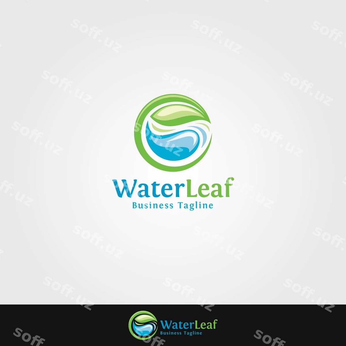 Suvo barqat logotip shabloni | Water leaf logo template
