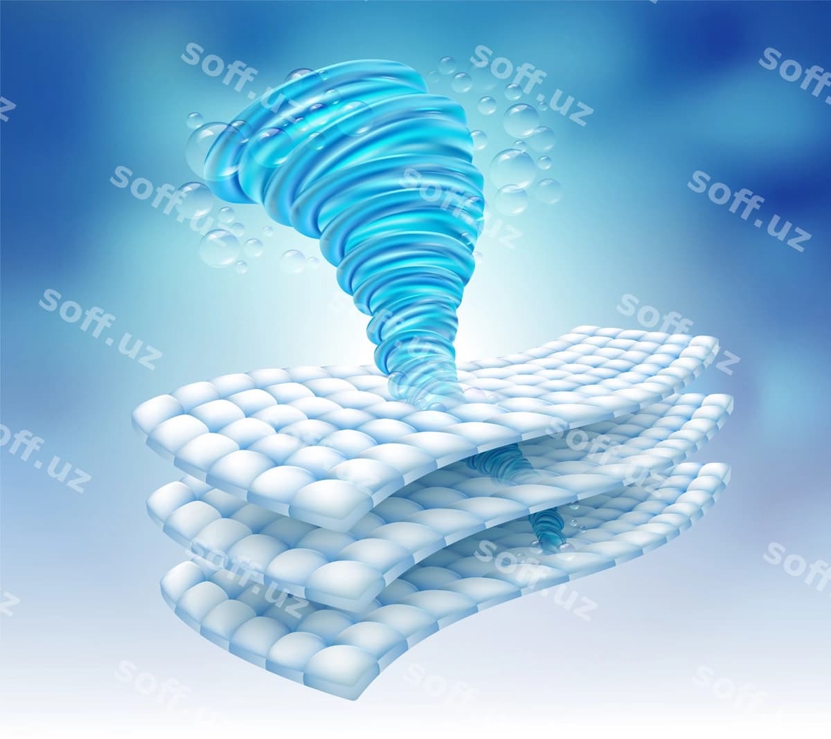 Su kuchi aylanayotgan ip | Water power rotating fabric fiber