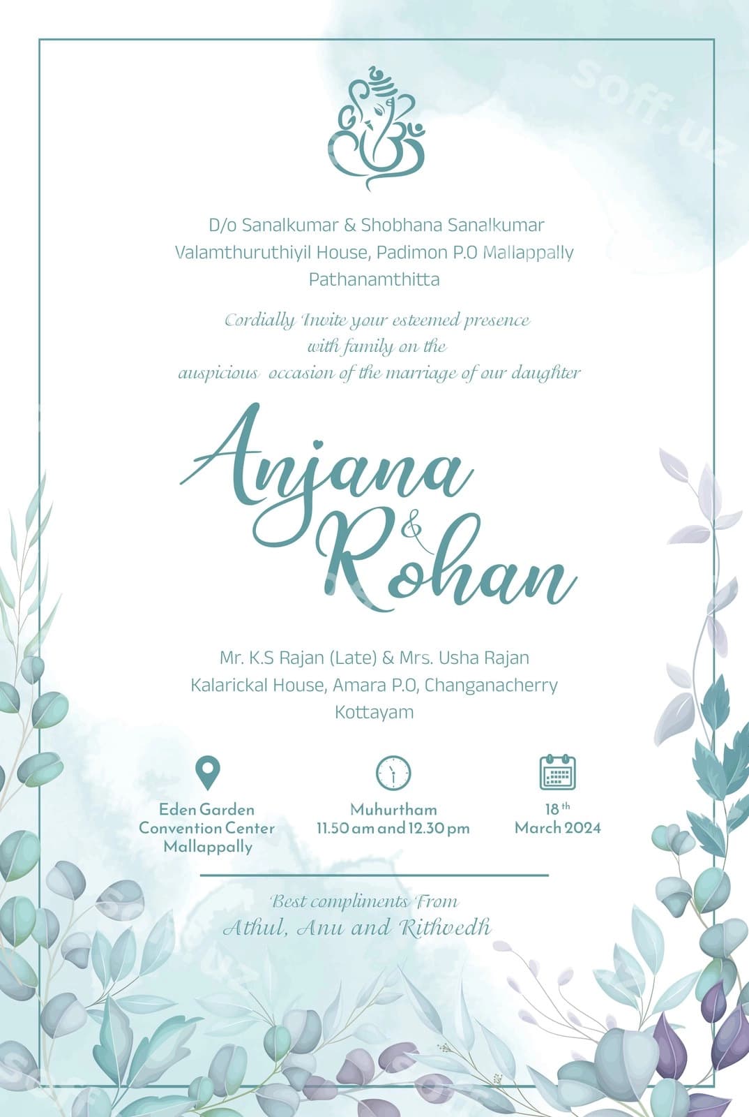 To'y taklifnomasi | Wedding invitaion