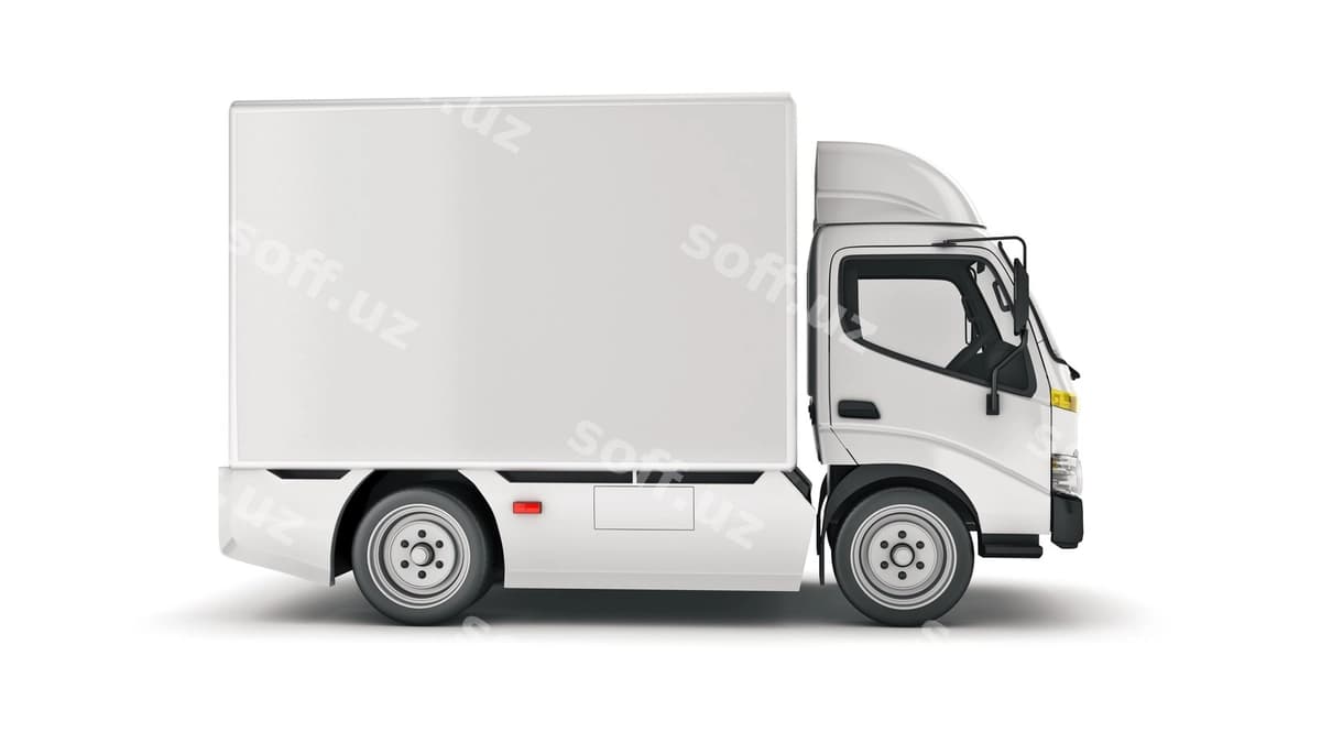 Oq yetkazib beruvchi yuk avtomobili 3D rendering | White delivery truck 3d rendering
