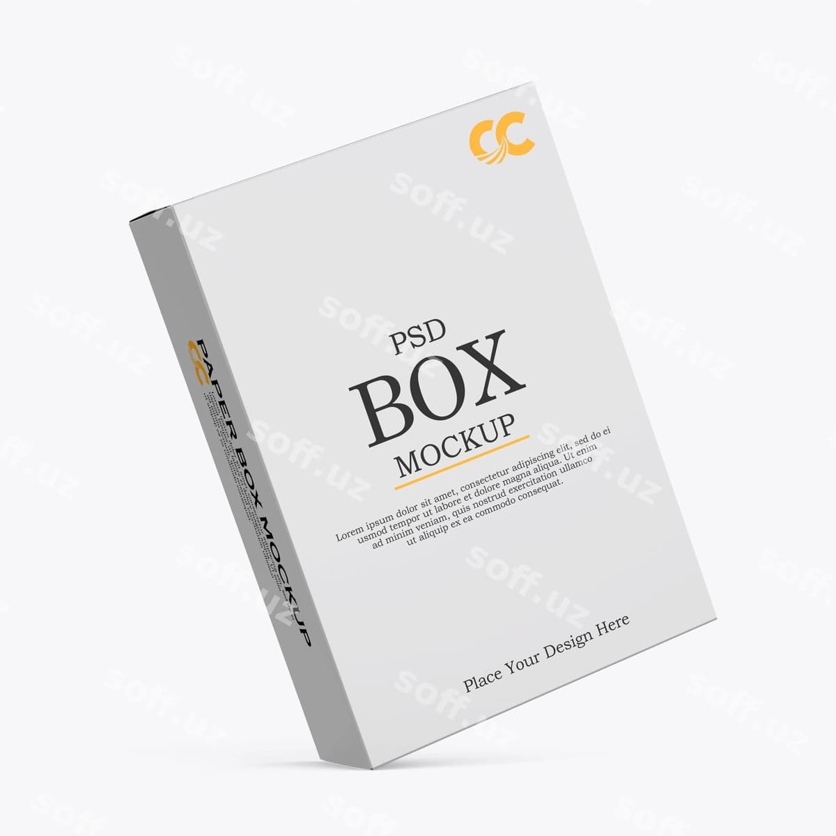 Oq qog'oz qutisi namunasi | White paper box mockup