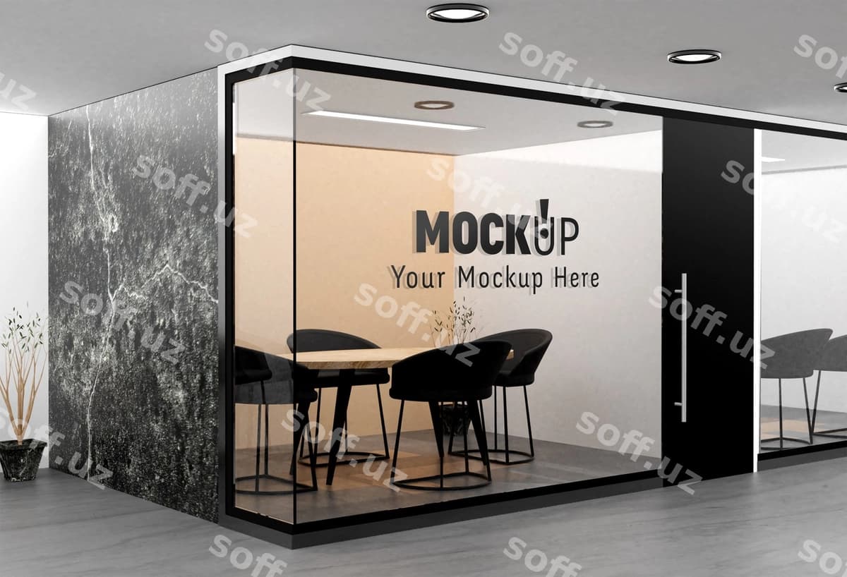 Ish joyi shisha mockup | Working space glass mockup