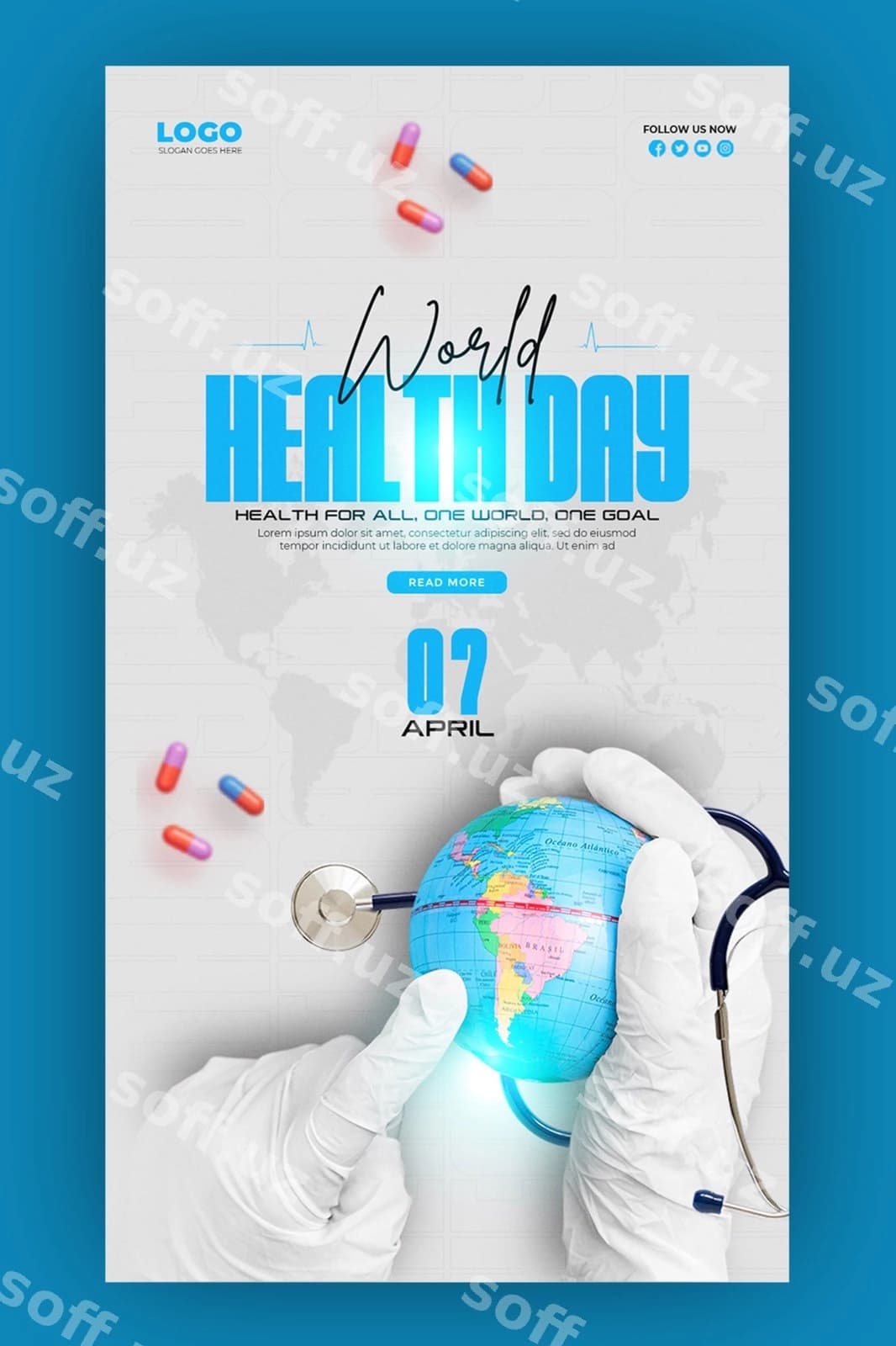 Jahon yurak kuni hikoyasi banner dizayni | World heart day story banner design