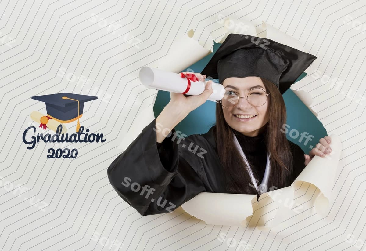 Yosh talaba baxtli universitetni bitirishda | Young student happy graduating university