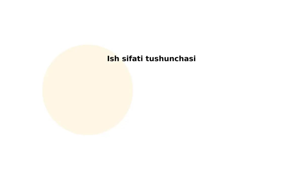 Ish sifati tushunchasi