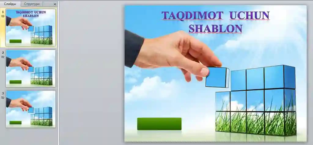 shablon taqdimotlar uchun