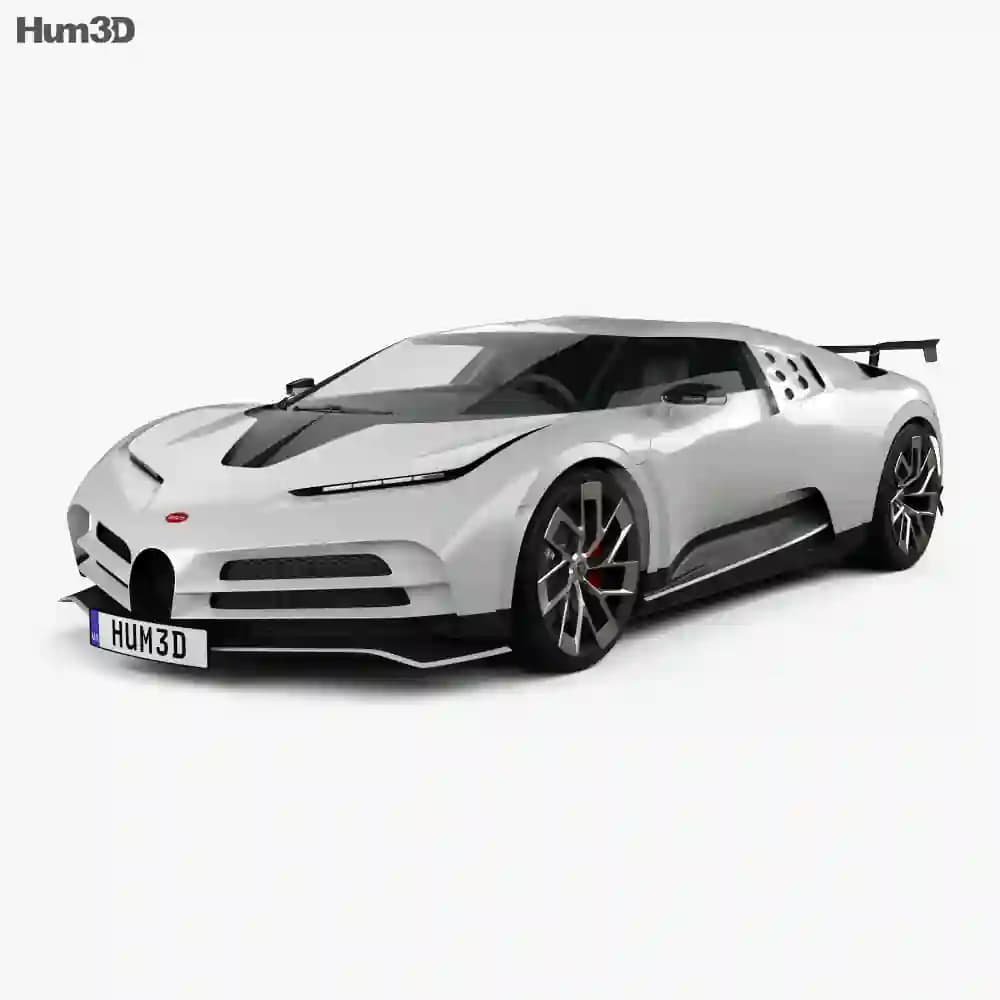 Bugatti Centodieci white  3D model 2