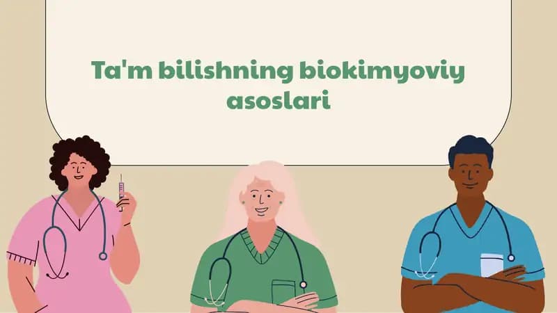Ta'm bilishning biokimyoviy asoslari