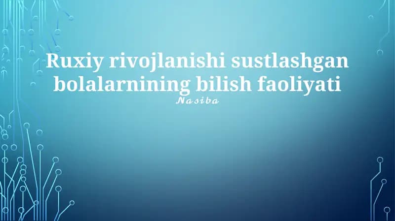Kognitiv kechikishlar o'z-o'zini boshqarish strategiyasining rivojlanishiga to'sqinlik qilib, bolalarga impulslar va his-tuyg'ularni samarali boshqarishni qiyinlashtiradi