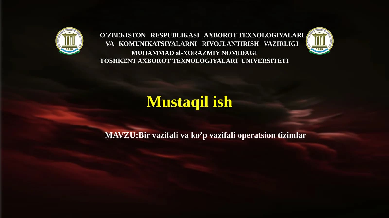 Birvazifalivako’pvazifalioperatsiontizimlar