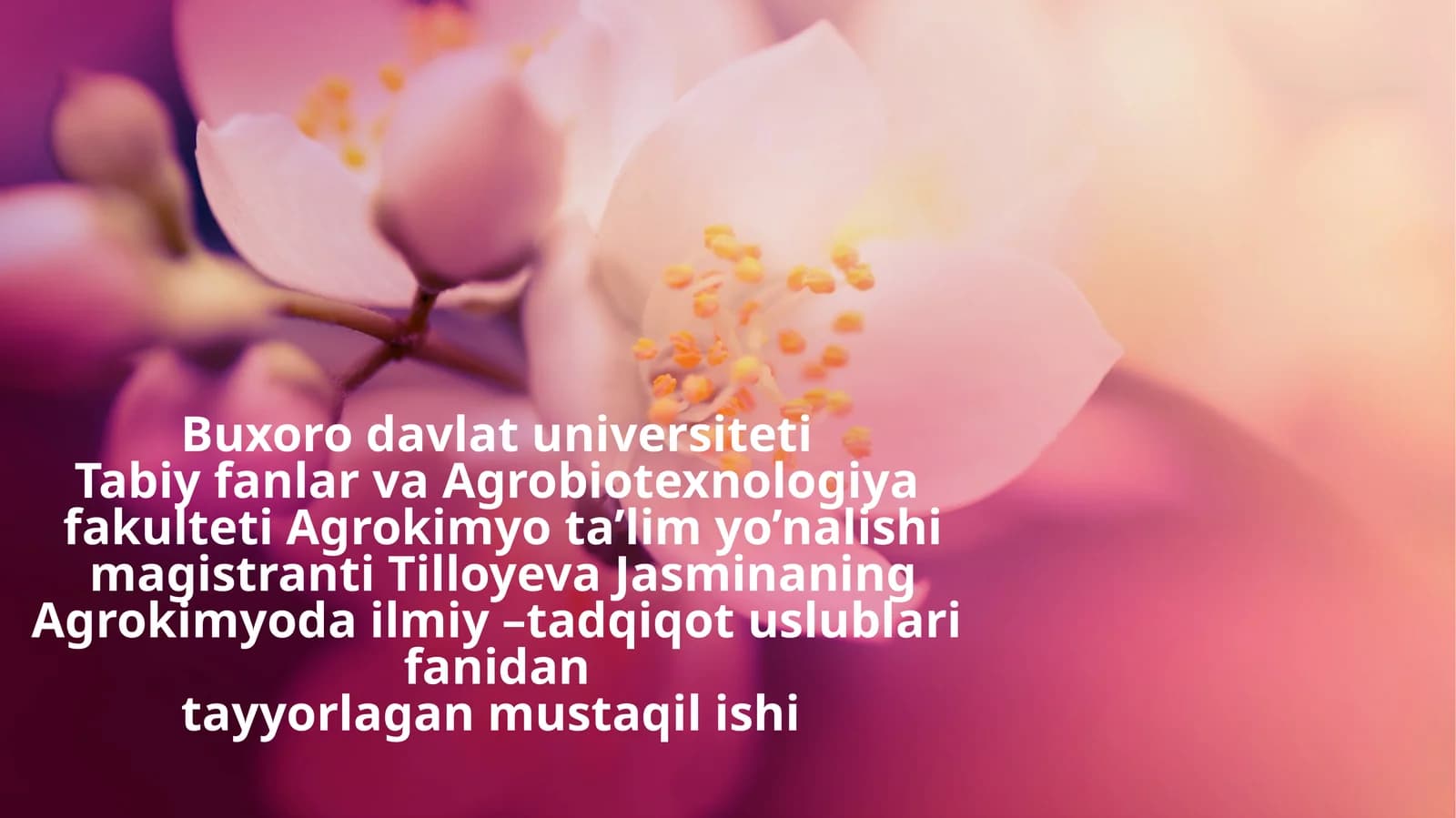 agrokimyo mustaqil ish