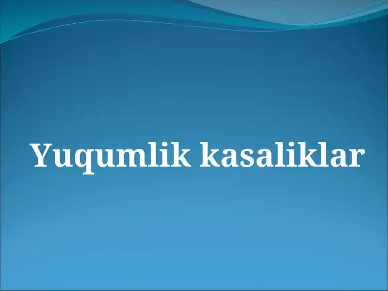 Yuqumlik kasaliklar