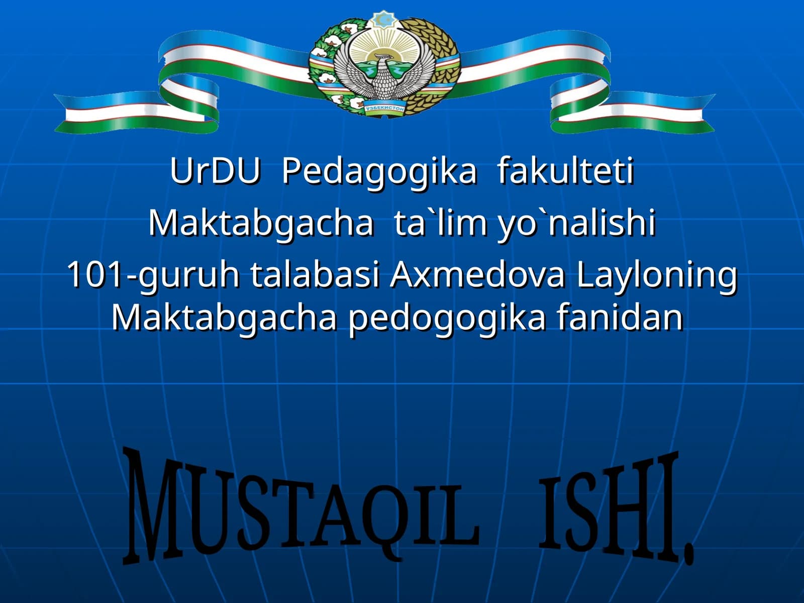 Kadrlar tayyorlash milliy dasturi.
