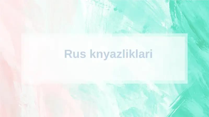 Rus knyazliklari
