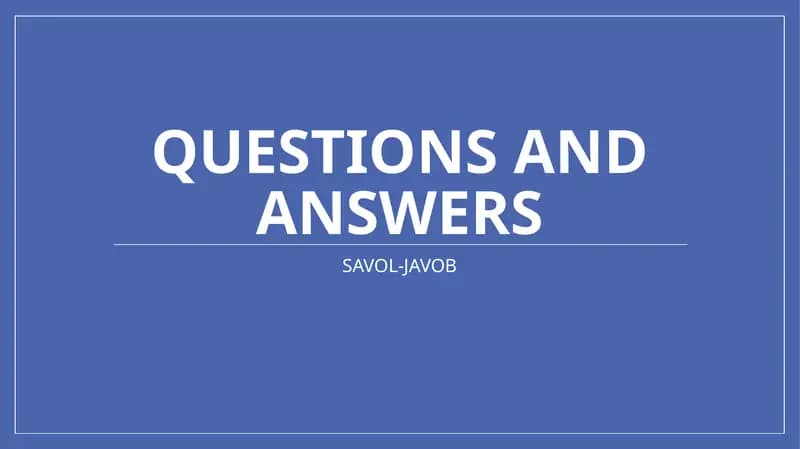 SAVOL JAVOB