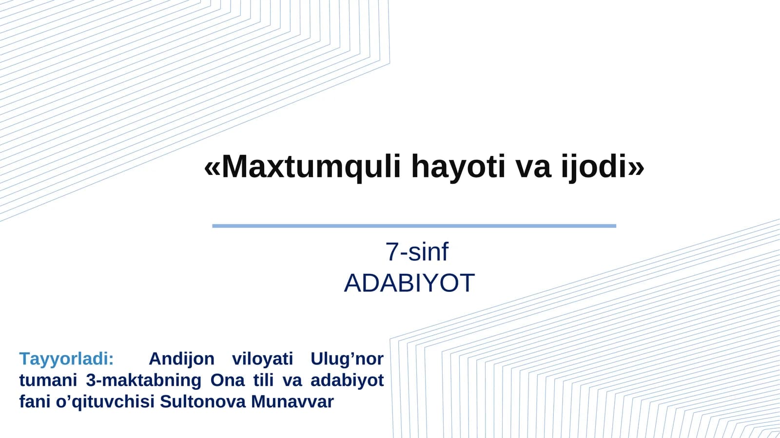 7-sinf ADABIYOT