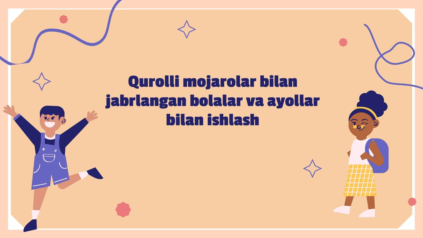 Qurolli mo'jarolar bilan jabrlangan bolalar va ayollar