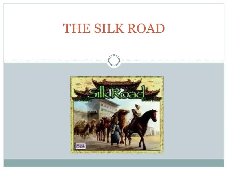 The silk road ppt. slayd