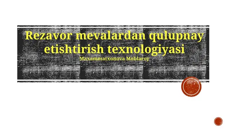 Rezavor mevalardan qulupnay etishtirish texnologiyasi bilan ekin ekish va parvarishlash uchun mahsulot