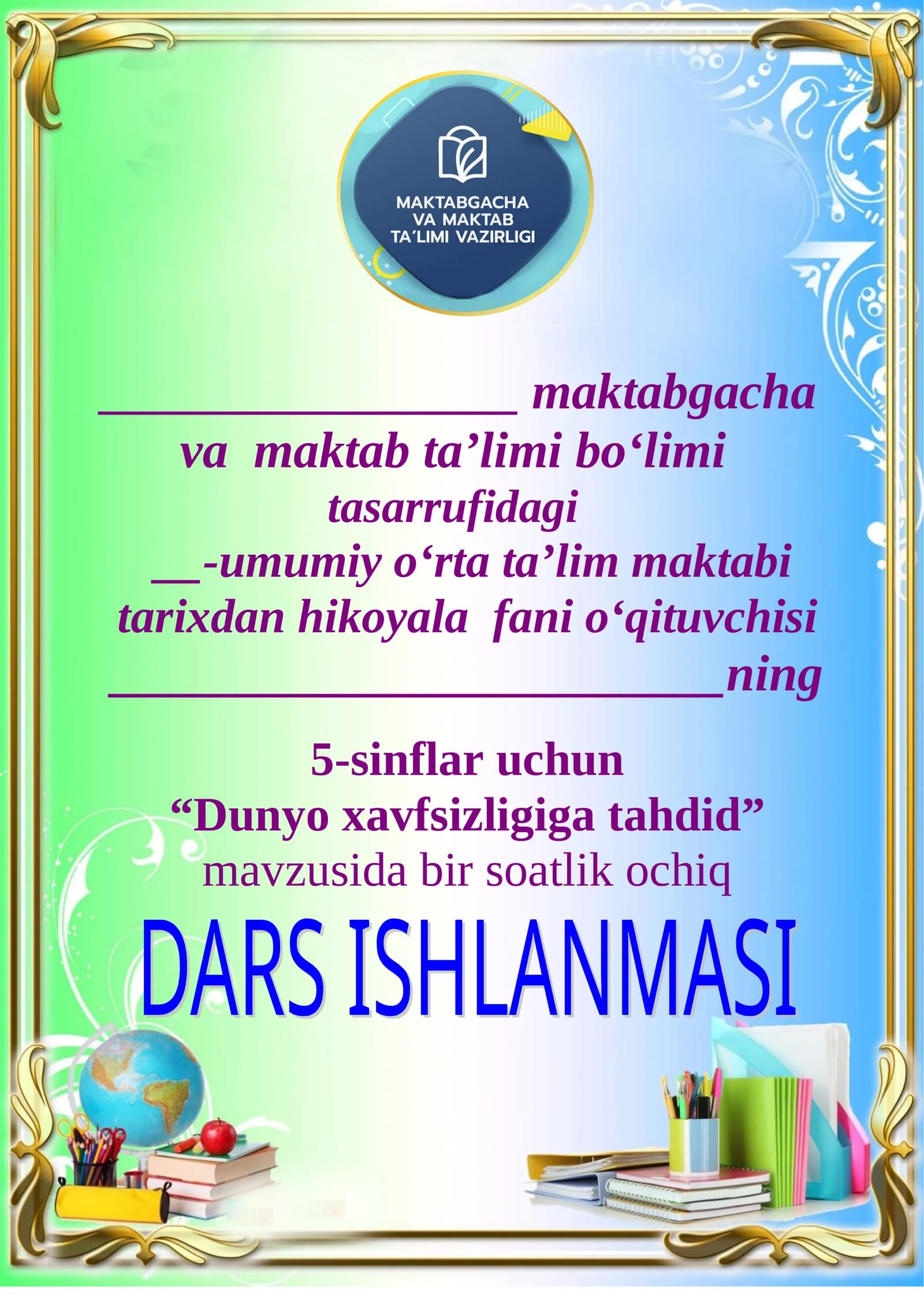 Dunyo xavfsizligiga tahdid