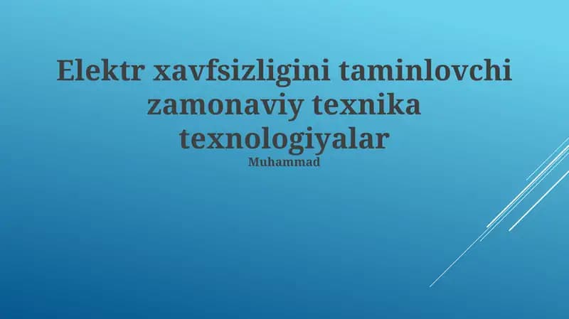 Elektr energiyasi samaradorligini oshirish, monitoring tizimlari kabel holati haqida ma'lumot beradi
