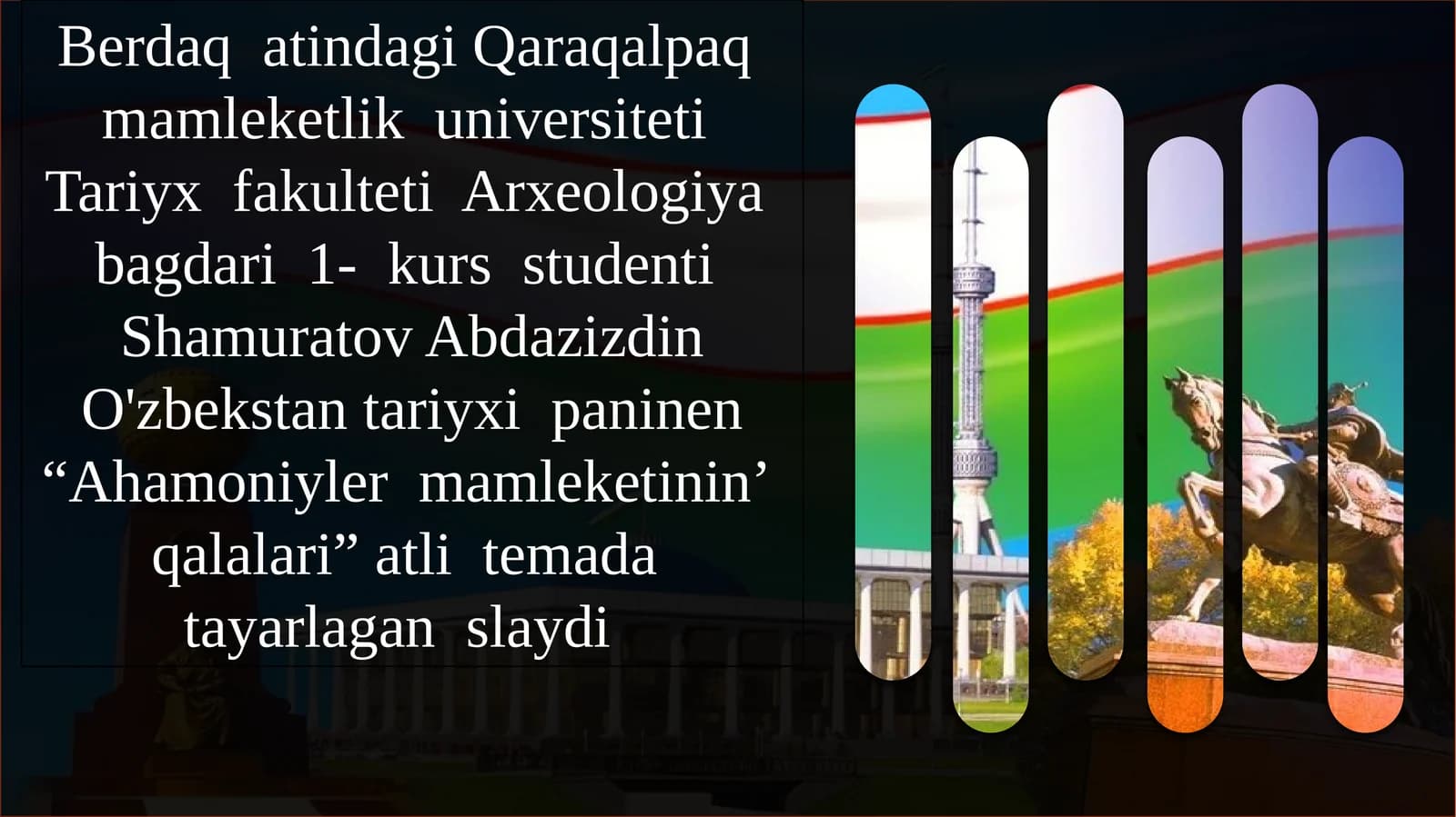 Ahamoniyler mamleketiniń qalalari