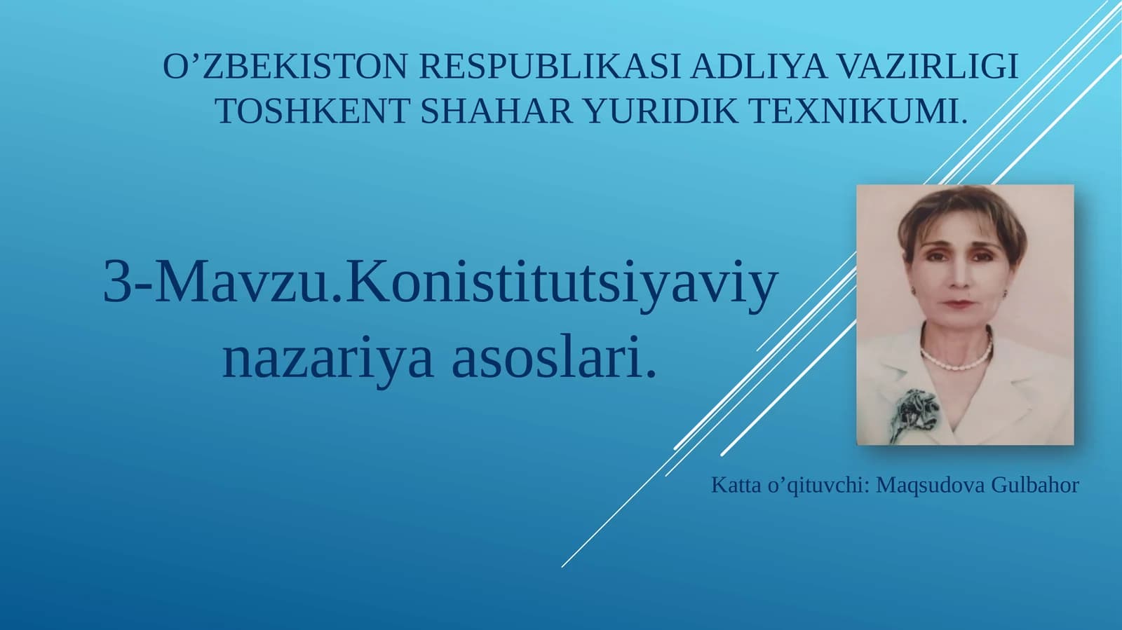 Konstitutsiyaviy nazariya asoslari
