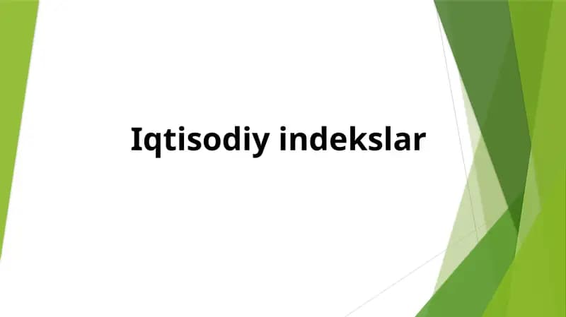 Iqtisodiy indekslar