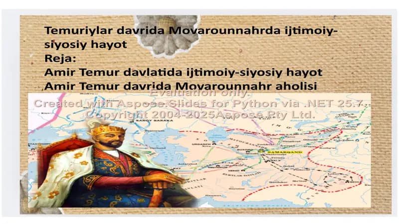 Temuriylar davrida Movarounnahr
