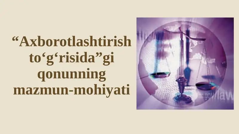 Axborotlashtirish to'g'risidagi qonun